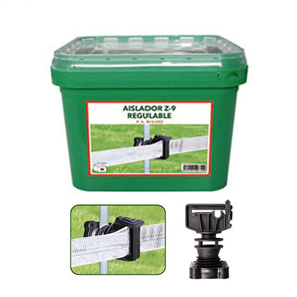 Aislador Z-9 regulable 50 uds | Cinta 40 mm para cercados eléctricos