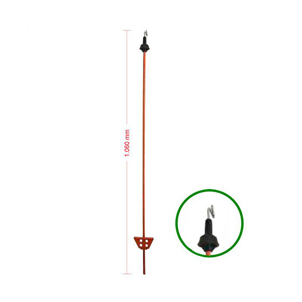 Comprar Poste Metálico Oval 160cm para Cercados | Acero con Aislador Superior ZAR (PA499.100)