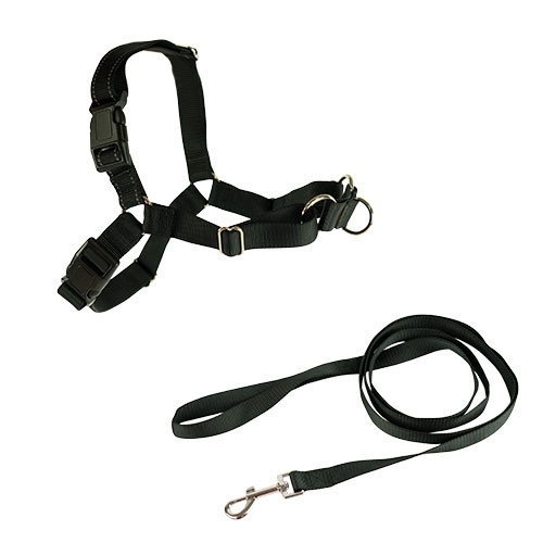 Arnes Anti tirones Negro L —  arnes para perros grandes