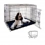 Jaula para perro 63cm Metálica Negra Plegable dos puertas, comprar jaula para perros pequeños, venta jaula perro pequeño, jaula de metal para perro 