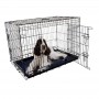Jaula para perro plegable 76cm doble puerta alta resistencia, comprar jaula perro mediano, venta jaula perro mediano 